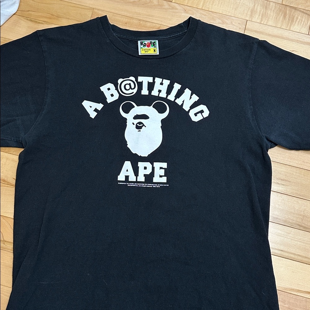 A Bathing Ape Bape Shirt black 2018 ape shall Never Kill ape Med bearbrick